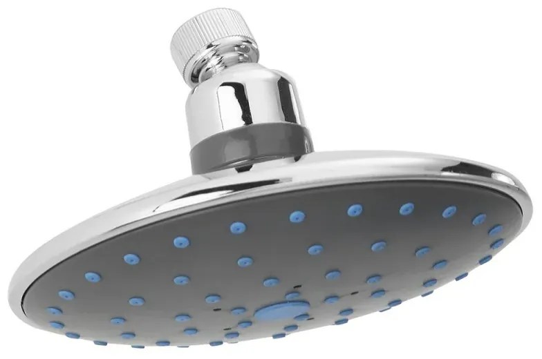 Soffione Doccia Tondo con Ugelli in Caucciu e finitura Cromo