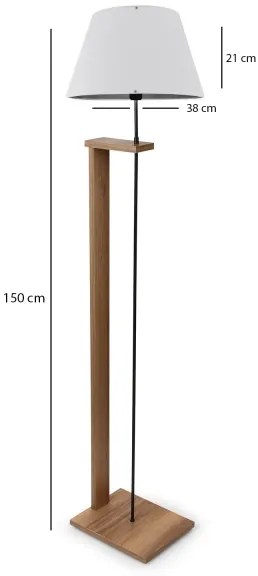 Lampada da terra AYD 1xE27/40W/230V bianco/marrone