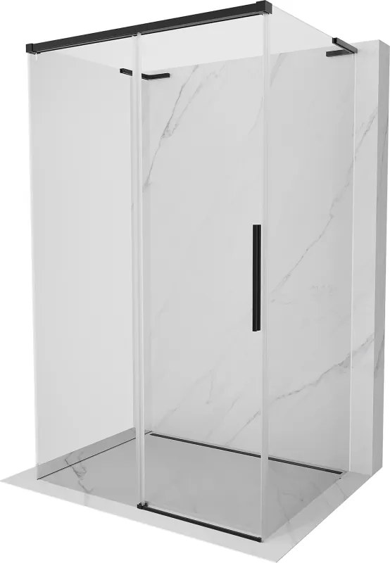 Mexen Rox-3S L cabina doccia 3-lati scorrevole 120 x 100 cm, trasparente, nero - 8C2L-120-100-70-00-3S