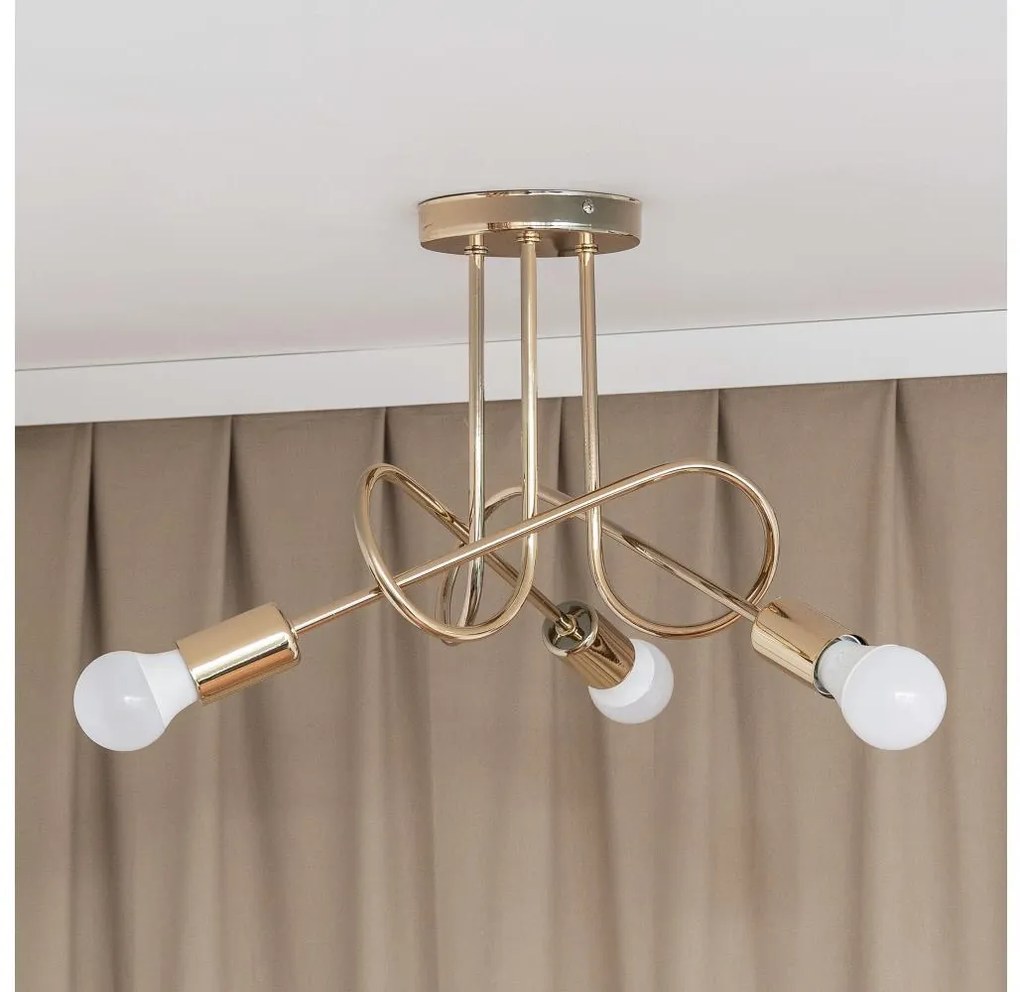 Plafoniera OXFORD 3xE27/15W/230V, dorata