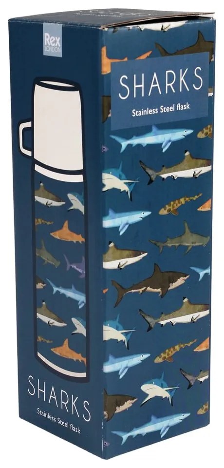 Borraccia termica blu 350 ml Sharks – Rex London