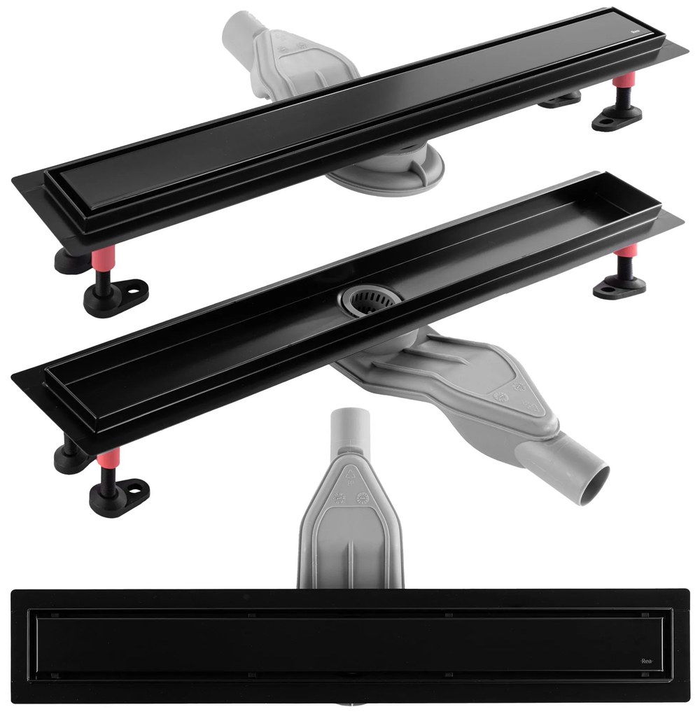 Scarico lineare Neox SuperFlow black 90