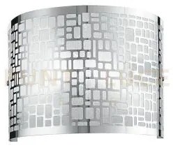 Applique a parete maya cromo 2 luci attacco e14 32x9x17cm in acciai...