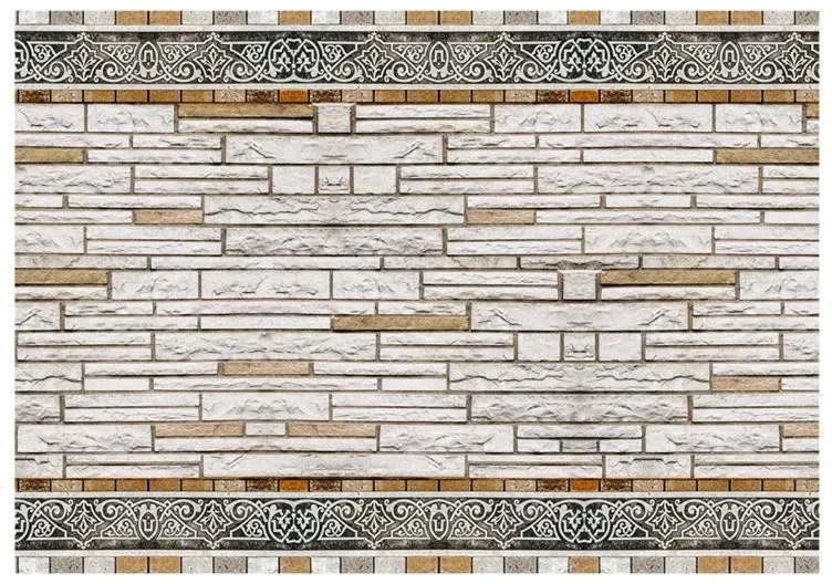 Fotomurale  Mosaico in pietra  Colore Grigio, Dimensioni e Misure 350x245