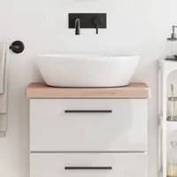 Piano Bagno 60x40x4 cm in Legno Massello di Faggio 355993