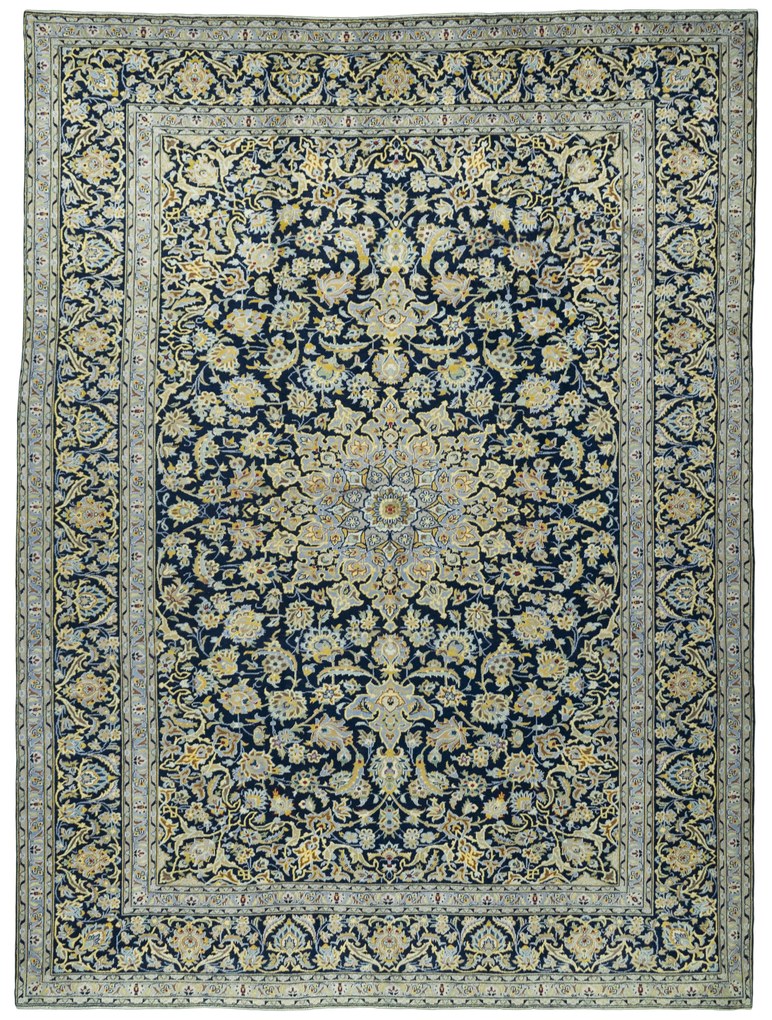 Kashan Tappeto persiano 290x390 Blu (Iran) Annodato A Mano