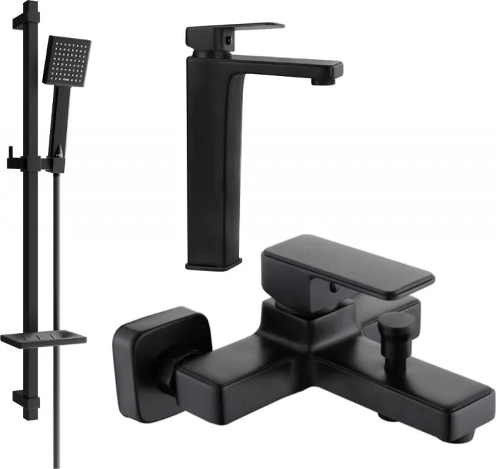 Mexen Cetus DQ45 set da bagno, nero - 744313DQ45-70