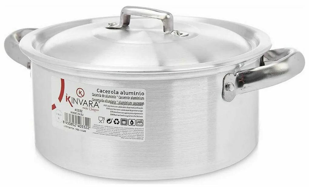 Casseruola con coperchio Argentato Alluminio (10 Unità)
