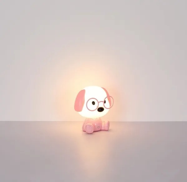 Globo 21761P - Lampada notturna LED ricaricabile PUPPY 1W/5V 500 mAh rosa