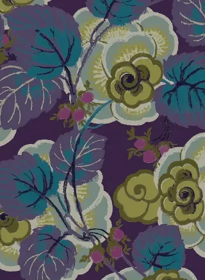 Isidore Leroy Carta da parati Suzanne - Violet
