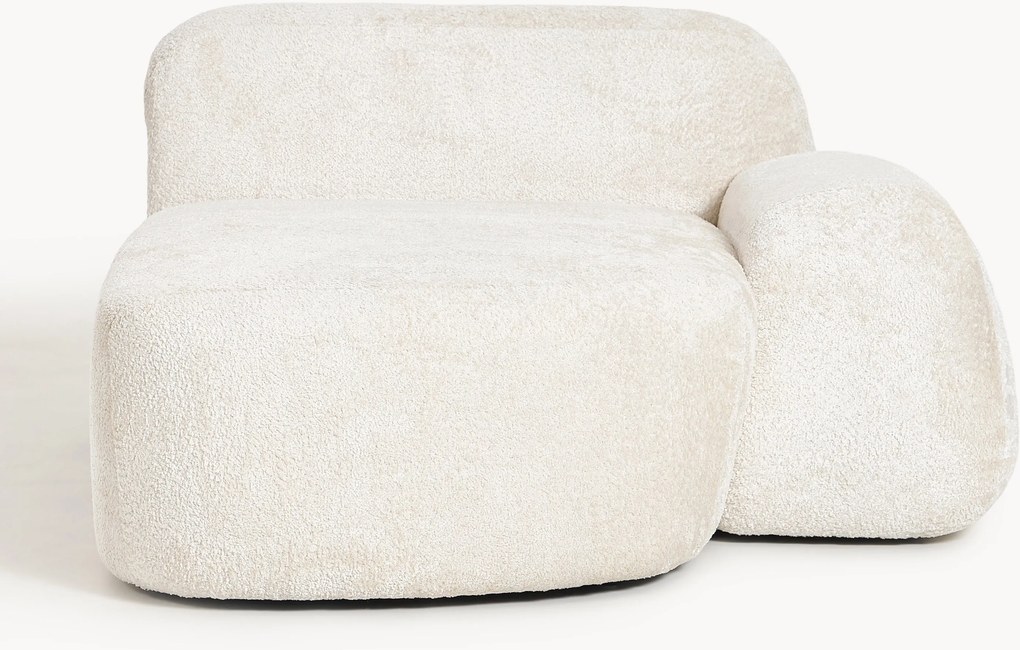 Modulo angolare chaise longue in teddy bouclé Wolke