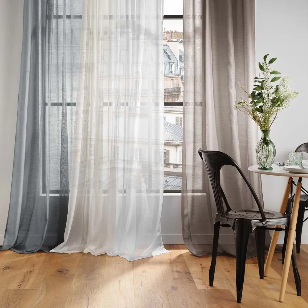 Tenda in voile crema 140x240 cm Lissea - douceur d'intérieur