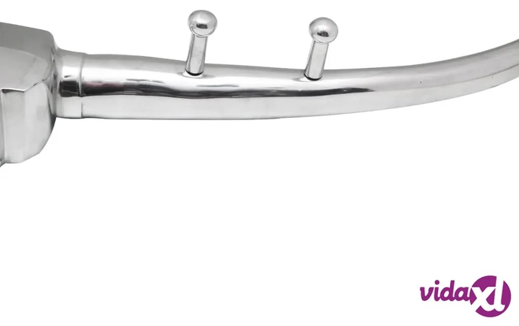 vidaXL Decorazione Testa Toro con Ganci a Parete Alluminio Argentato