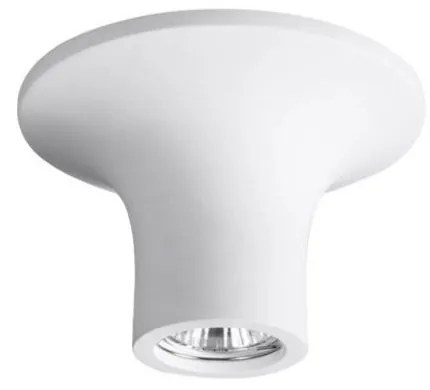 Plafoniera LED GU10 e GU5.3 in Gesso Pitturabile Rotonda Ø167x130mm Base GU10