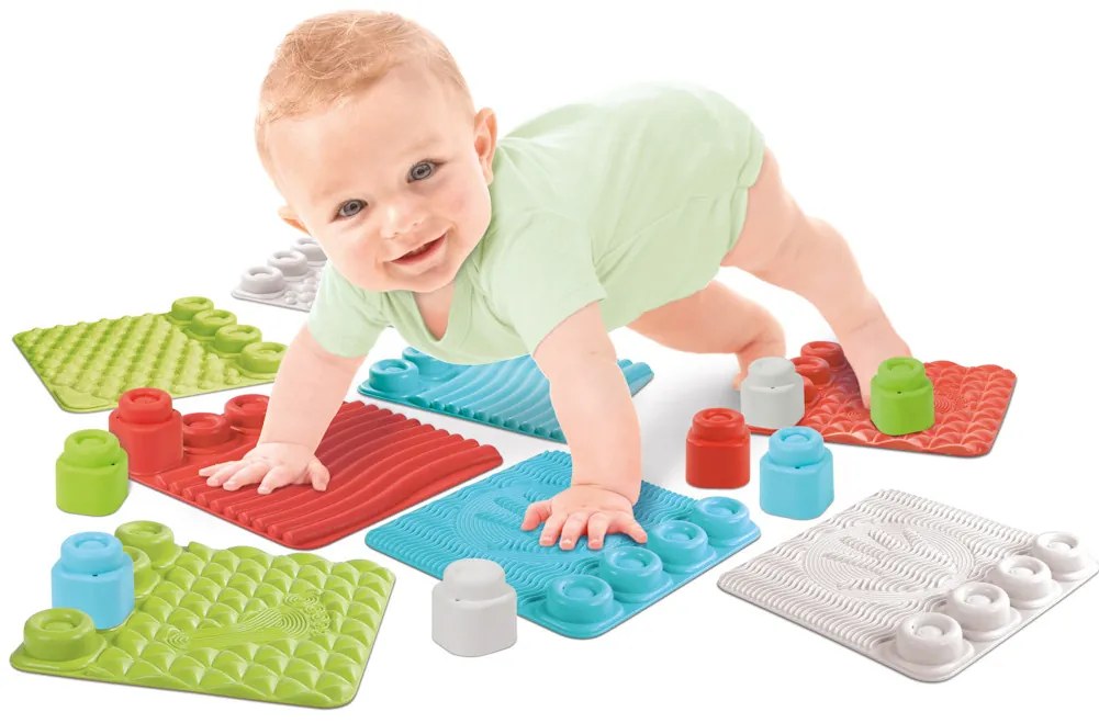 Clemmy baby - tappetini sensoriali con mattoncini