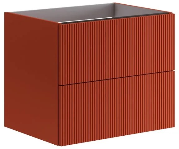 Base per mobile bagno Opera 2 cassetti P 45.5 x L 59.5 x H 50 cm laccato opaco paprika