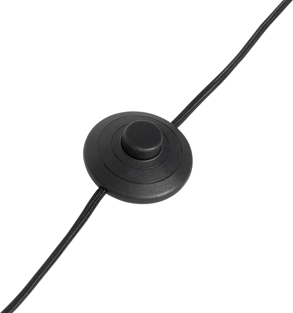 Lampada da terra in legno con paralume in velluto con design a coccodrillo 40cm - Mels