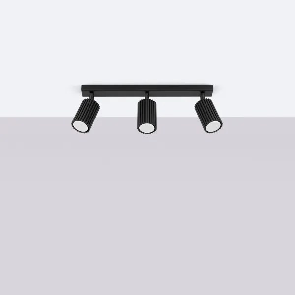 Sollux SL.1581 - Faretto KARBON 3xGU10/10W/230V nero