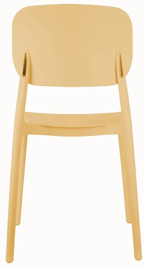 Sedia da pranzo gialla in plastica Cheer – Leitmotiv