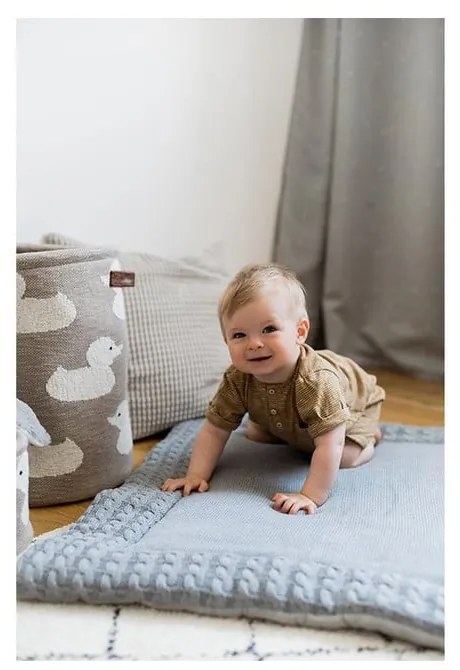 Tappeto da gioco in cotone grigio, 70 x 90 cm - Kindsgut