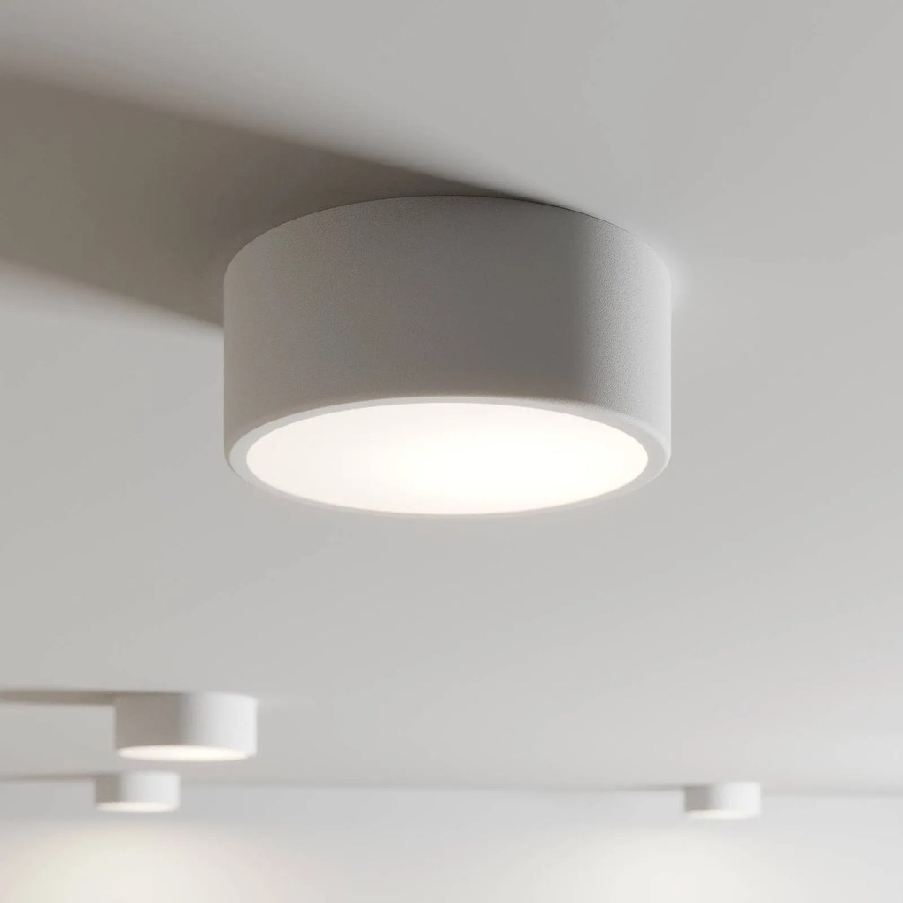 TEMAR LIGHTING Plafoniere Cleo, Ø 20 cm, IP20, bianco, metallo, E27