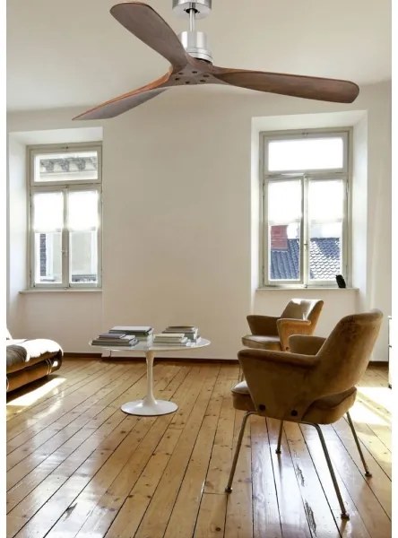 FARO 33516DC - Ventilatore da soffitto LANTAU nero/marrone d. 132cm + telecomando