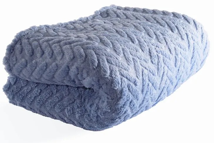 Coperta blu in micropile 150x200 cm Rena – Tiseco Home Studio
