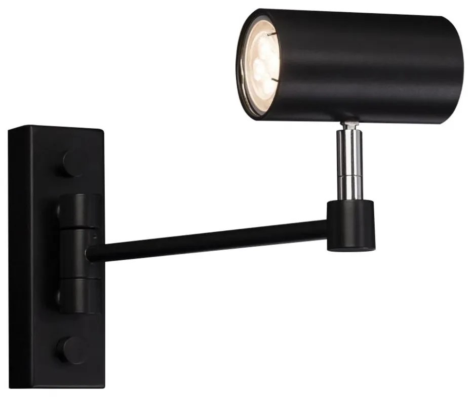 Shilo 2209 - Lampada da muro FUSSA 1xGU10/15W/230V nera
