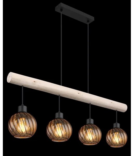 Globo 15534-4H - Lampadario a sospensione con filo PAULO 4xE27/15W/230V