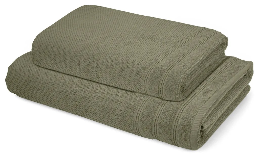 Coppia asciugamano viso ospite cotone Pop Corn marrone