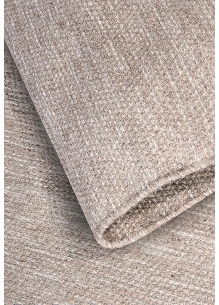 Tappeto beige tessuto a mano in lana 190x280 cm Pradesh Linen White - Elle Decoration