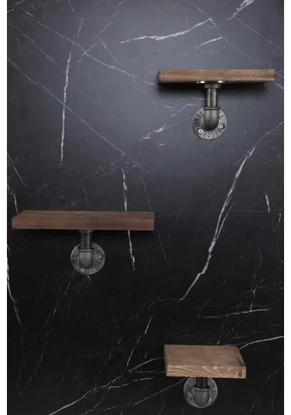 SET 3x Mensola BORURAF abete/nero