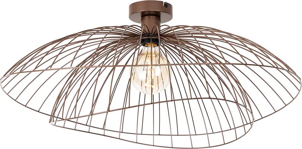 Plafoniera smart bronzo con doppio paralume 45cm incl. WiFi G95 - Pua