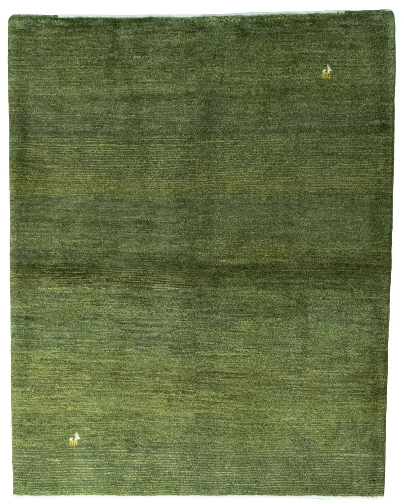 Gabbeh Tappeto persiano 160x200 Verde (Iran) Annodato A Mano