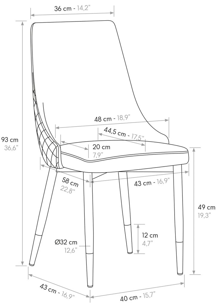 ARLETTE - sedia di design moderno in velluto