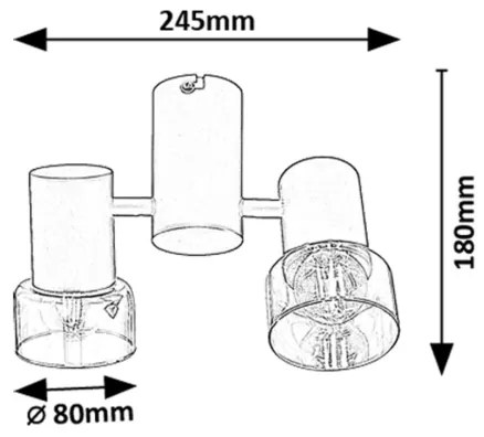 Rabalux 73053 - Faretto HATICE 2xE14/15W/230V