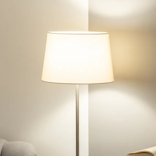 Brilagi - Lampada da terra LED CERIA 1xE27/40W/230V Ø 30 cm beige/cromo opaco