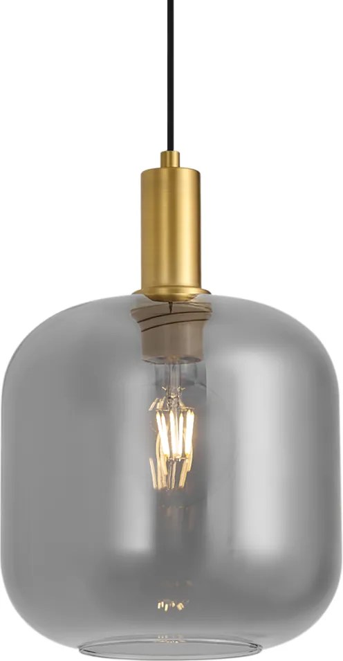 Lampada a sospensione di design in ottone con vetro fumé per sistema a binario monofase - Iconic Zuzanna