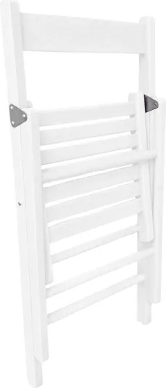 Sedia pieghevole in legno colorata BIANCO 1 PEZZO