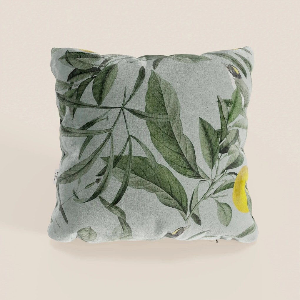 Lemon elegante collezione di cuscini a fantasia in velluto impermeabile verde
