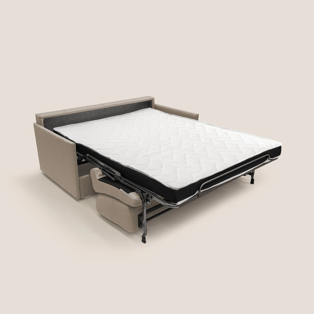Evans Divano letto matrimoniale in tessuto impermeabile T13 beige