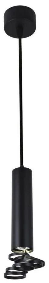 Lampadario a sospensione con filo TUBA 1xGU10/50W/230V nero