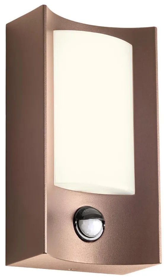 Redo 90487 - Applique da esterno con sensore WARP LED/8W/230V IP44 marrone