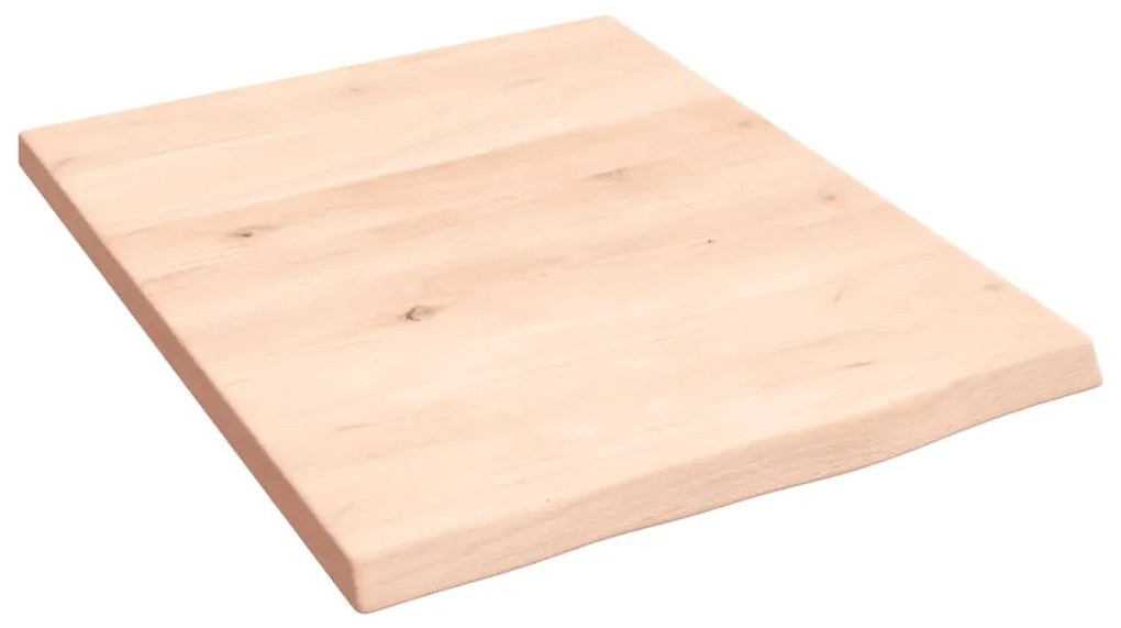 Ripiano a parete 40x50x2 cm legno massello rovere non trattato