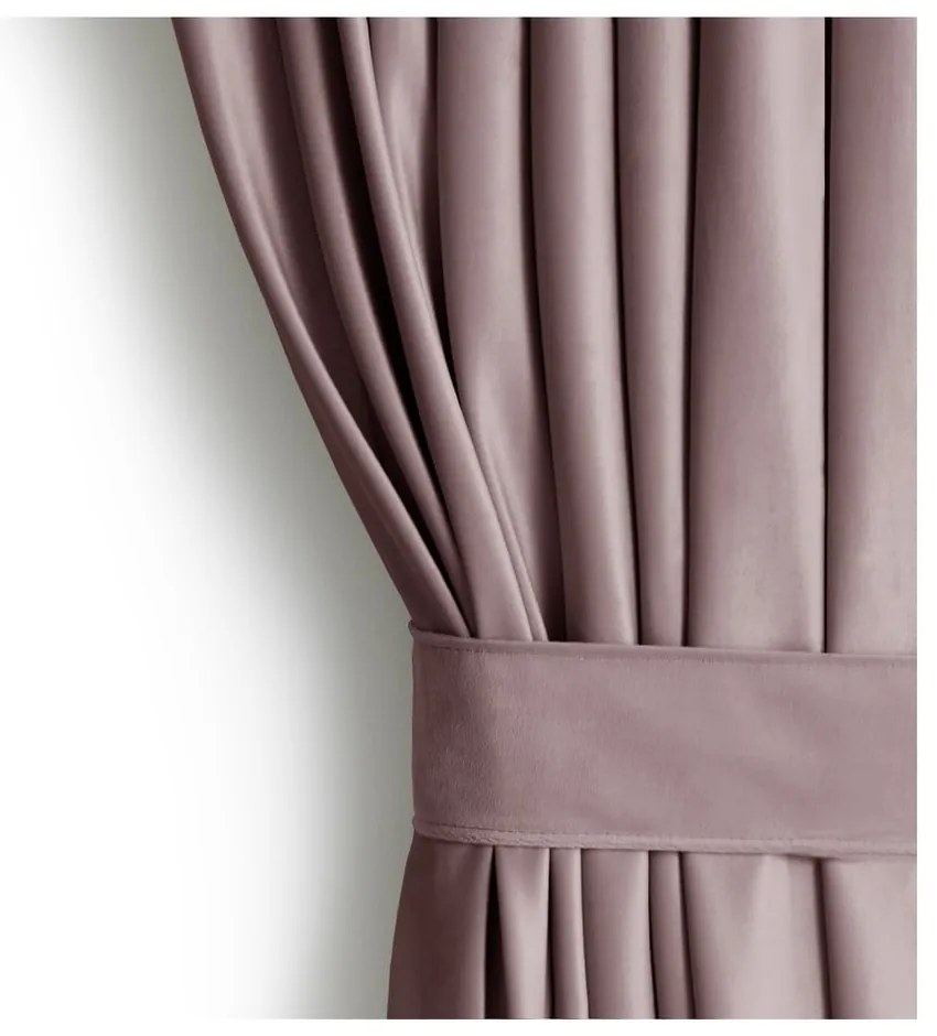 Tenda parzialmente oscurante marrone chiaro in velluto 140x245 cm Pleat – Restilo