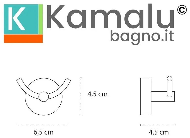 Kamalu - appendino doppio gancio design curvo in acciaio inox finitura lucida |  monde-c