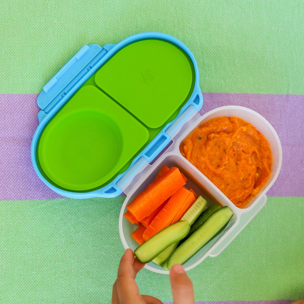 Box porta merenda piccolo – blu/verde