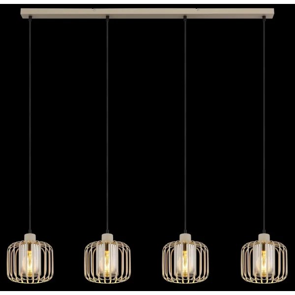 Globo 15758-4H - Lampadario sospeso su cavo ALFRED 4xE27/40W/230V