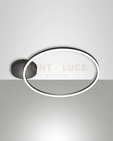 Giotto plafoniera nera d.60cm a led 3000k - 36w - 3780 lm dimmerabile
