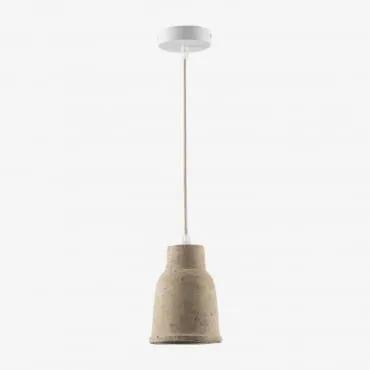 Lampada da soffitto in terracotta (Ø14 cm) Sainza Beige Crema - Sklum